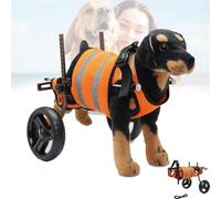 LFHWHKJ Dog Wheelchair for Back Legs 2-Wheels, Adjustable & Lightweight Dog Carts with Wheels, Pets Back Limb Walking Mobility Aids for Disabled Hind Legs, Doggy Leg Brace and Hip Support(Brown,C)