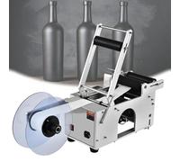 LFHWHKJ Electric Labeler, Semi-Automatic Round Bottle Labeling Machine for Ø 15-120 mm Round Glass Plastic Metal PET Bottles, Cylinder 20-40pcs/min