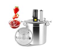 LFHWHKJ Jam Automatic Stirrer, Automatic Food Mixer, Stainless Steel Automatic Mixer Machine with 4-Blade Mixing Scraper for Soup Chili Sauce Beverage Jam Porridge(15L)