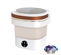 LFHWHKJ Portable Mini Folding Washing Machine with Rechargeable, Small Laundry Washer, Dehydrateable, Storable, Three time settings for Home, Dorm, Apartment, RV, Travel, Outdoor(White)