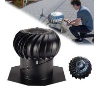 LFHWHKJ Roof Turbine Vent,Thickened Attic Air Vent Ventilating Fan Stainless Steel Wind Rotating Turbine Cap Vent,Rainproof Unpowered Exhaust Fan for Chimneys, Factory, Farm, Whirlybird(500mm/20in)