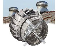 LFHWHKJ Roof Turbine Ventilator,Stainless Steel Wind Rotating Turbine Cap Vent,Rainproof Unpowered Exhaust Fan,304 Thickened Attic Air Vent Ventilating Fan Whirlybird(110mm/4.3in)