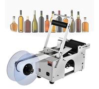 LFHWHKJ Round Bottle Label Applicator & Sticker Dispenser Machine, Semi-Automatic Plane Labeling Machine, Applicator 15-50pcs/min for Bottles of Various Diameters.