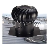 LFHWHKJ Turbine Ventilator Vents,Stainless Steel Wind Rotating Turbine Cap Vent,Rainproof Unpowered Exhaust Fan,Thickened Attic Air Vent Ventilating Fan for Chimneys, Factory, Farm, Whirlybird(100mm/4
