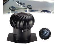 LFHWHKJ Turbine Ventilator Vents,Stainless Steel Wind Rotating Turbine Cap Vent,Rainproof Unpowered Exhaust Fan,Thickened Attic Air Vent Ventilating Fan,for Chimneys, Factory, Farm, Whirlybird(100mm/4