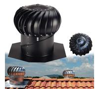 LFHWHKJ Wind Rotating Turbine Cap Vent,Thickened Attic Air Vent Ventilating Fan Stainless Steel Roof Turbine Vent,Rainproof Unpowered Exhaust Fan for Chimneys, Factory, Farm, Whirlybird(300mm/12in)
