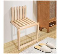 LFIEVO Wall-mounted Heightened Foldable Chairs The Seat Height 35cm/42cm optional The Invisible Folding Solid Wood Stool Saves Space Load bearing 300kg.