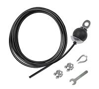 LFJ Fitness Steel Cable, Heavy Duty Steel Wire LAT and Lift Pulldown Pulley System Home Gym Cable Accessories (Adjustable 3m)