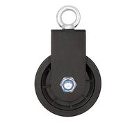 LFJ Single Swivel Pulley Block, 90mm Gym Pulley System with U Mounting Bracket, Roller Lifting Wheel for Wire Rope Cable Machine DIY Attachment, 1PC