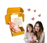 Lfjcspp Little Bear in Box,Handmade Mini PlushBear in Box,Mini Plush Bear with Inspirational Card,Pocket Bears with Inspirational Card, Adorable Little for Lovers (Pink)
