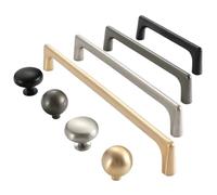 LFJQFQR Cupboard Handles Kitchen Cabinet Storage Brass Gold Door Drawer Knobs Pulls Furniture Handle Hardware(Brushed Nickel S)