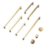 LFJQFQR Modern Gold Knob Pure Copper Kitchen Cabinet Handles Cupboard Door Pulls Drawer Knobs Brass Furniture Handle Hardware (LT189)