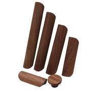LFJQFQR Nordic Wooden Furniture Handle Drawer Pulls Cabinet Solid Walnut Wood Handles Wardrobe Wood Knob with Screws(Walnut-C96mm)