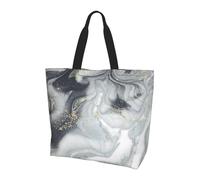 LFJSYC Grey Marble Stripe printed Shoulder bag Ladies' Large Capacity Shoulder Shopping Bag