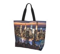 LFJSYC Hong Kong printed Shoulder bag Ladies' Large Capacity Shoulder Shopping Bag