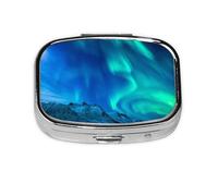 LFJSYC Northern Lights Printed Square Pill Box Pill Storage Bag
