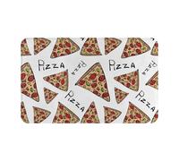 LFJSYC Pizza Pattern Printed Carpet 20x31.5in Washable Mat Entrance Rug