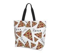 LFJSYC Pizza Pattern printed Shoulder bag Ladies' Large Capacity Shoulder Shopping Bag