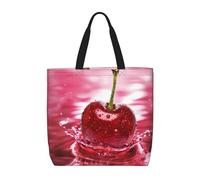 LFJSYC Red Cherries printed Tote Bag Shoulder bag Shoulder Shopping Bag