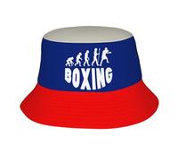 LFKVYZLC Fashion Boxing Evolution Printed Bucket Hat for Men Women, Blue Red Fisherman Cap Funny Hats
