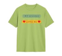 LFKVYZLC Men's My Grandpa Loves Me T-Shirt Unique Graphic Design, Stylish Shirts Green