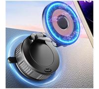 LFNOWN Upgraded Vacuum Magnetic Phone Holders for Your Car, 360° Adjustable Car Phone Mount Unlock More Scenes,Car Phone Holder for Car/Gym/Mirror,Phone Car Mount Compatible iPhone & Android(Black)