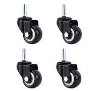 LFONDIGE 1.5in/2in Swivel Furniture Casters/polyurethane Stem Casters with Brake Screw,m8/m10/double Bearing 1000lb/4 Piece Set