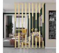 LFONDIGE 5/8/10pcs Wall Room Divider, Entrance Hall Partition Screen Column Floor To Ceiling, Metal Privacy Screens Room Partition Post, Ceiling To Floor Iron Slats(5pcs-B,230cm/91in/7.5ft)