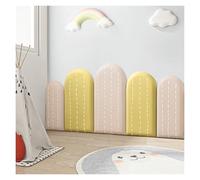 LFONDIGE Anti-Collision Wall Padding For Kids Self-Adhesive Headboard Upholstered Wall Panels, Peel and Stick Soft Bag 3D Wall Stickers Soundproof Protection Panel(Pink,200cm x 60cm)