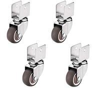 LFONDIGE Chair caster,Office Chair Wheels,Pack of 4 U-Bracket Swivel Casters Wheel,1.5 Inch Rubber Furniture Casters,360° Rotation Castors,Suitable for Cribs,Load 22KG,with Screws(Universal,25mm)