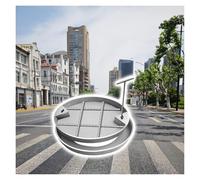 LFONDIGE Stainless Steel Hidden Manhole Cover for Roads, Round Recessed Sewer Basin Lid, 300mm & 500mm with Opening Tools, Durable Outdoor Drainage Solution (D 600mm)