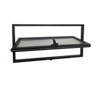 LFONDIGE Windows 360° Rotatable House Window, Rectangular Metal Flush Mount Window, Replacement Vent Window for Shed Basement Mobile Home Window with Handle(Black,50x30 cm/19.7x11.81 in)