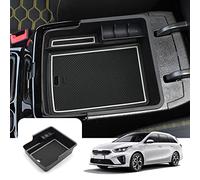 LFOTPP Car Armrest Organizer for Ceed Proceed GT, Ceed Center Console Armrest Tray Box, Auto Car Ceed Proceed GT Accessories Storage Box Centre Armrest Glove Box (White)