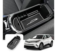 LFOTPP Car Armrest Organizer for T*oyota C-HR CHR 2016-2022, Center Console, CHR Armrest Tray, Glove Compartment Storage Box Interior Accessories (White)