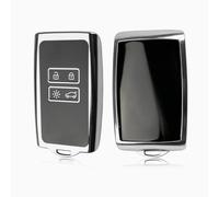 LFOTPP Car Key Case Cover for Dacia Duster 2 Duster 3 2018-2025 2026, TPU Key Fob Duster 3 Accessories Original, Key Case Key Shell for Dacia Duster (Silver)