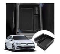 LFOTPP Centre Console Armrest Storage Box Compatible with V W Golf 8 MK8, Car Armrest Organiser Tray Glove Box with Non-slip Mats, Golf 8 Interior Accessories (Black)