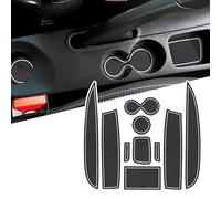 LFOTPP Clio 4 Non-Slip Rubber Mats (For Right Hand Drive), Car Door Slot Pad Mat, Cup Holder Mat Armrest Center Consoles Interior Decoration 10pcs (White)