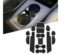 LFOTPP Compatible with AUD-i Q4 Etron 2021-2024 2025 Non-Slip Rubber Mat Set, Centre Console Armrest Rest, Drink Holder, Anti-Dust Non-Slip Mats, Car Accessories (Black)