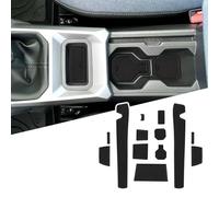 LFOTPP Compatible with Dacia Duster 3 III 2024 2025 Non-Slip Rubber Mat Set, Centre Console Drink Holder, Anti-Dust, Non-Slip Mats, Duster III P1310 Accessories (Black)
