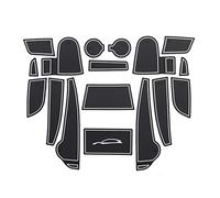 LFOTPP Compatible with Hyun-dai Kona SUV N Line/Kona Hybrid 2018-2020 Non-Slip Rubber Mats for Centre Console, Armrest Storage, Cup Holder, Door Slot, Car Accessories Mat, Pack of 19 (White)