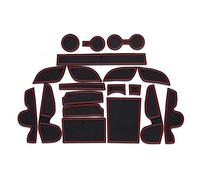 LFOTPP Compatible with Hyunda-i Tucson TL 2015-2020 Car Non-Slip Mats, Car Door Slot Mats Armrest Drink Holder Mat Centre Console Rubber Mats, Tucson TL Accessories, 19pcs/Set (Red)