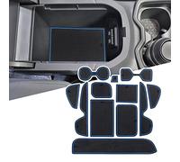 LFOTPP Compatible with RAV4 2019+ RHD Car Mats, Door Slot, Armrest & Console Non-Slip Rubber Mats - 12pcs/Pack (Blue)