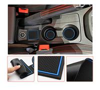 LFOTPP Compatible with Seat Arona FR SUV 2017+ Car Rubber Mats,Car Mats Door Slot Mat Car Armrest Drink Holder Mat Centre Console Non-Slip Mat, Arona Auto Accessories Rubber Mat, 9pcs/Pack (Blue)