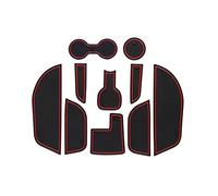 LFOTPP Non-Slip Rubber Mats for Astra K, Car Gate Slot Pad Mat Cup Holder Armrest Center Consoles Interior Decoration 10pcs Red