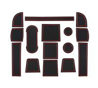 LFOTPP Non-Slip Rubber Mats for SEAT Ateca SUV, Car Gate Slot Pad Mat Cup Holder Armrest Center Consoles Interior Decoration 11pcs