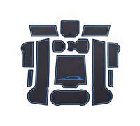 LFOTPP Non-Slip Rubber Mats for V W T-roc TROC 2017-2025, Car Mats Door Slot Mat Car Armrest Drink Holder Mat Centre Console Non-Slip Mats, Car Auto Accessories, 13pcs/Set (Blue)
