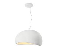 Lfoute Modern Wabi-Sabi Pendant Light Creative Hanging Light Matt White Nordic Style E27 Resin Ceiling Pendant Lamp For Bedroom Living Room Dining Room Restaurant Kitchen Homestay Chandelier(40CM)