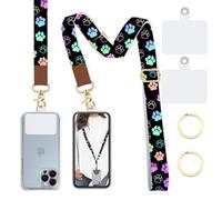 Lfpkixise Phone Lanyard Wrist Strap Crossbody Adjustable, Cell Phone Lanyard for Around The Neck Shoulder Wristlet Strap, Phantom Dog Paw, Long