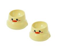 LfrXtra Cat Bowl,2pcs Elevated Cats Bowls Neck Protecting Pet Dishes Cats Bowl Pet Supply for Digestive Health