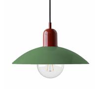 LFsem Modern Pendant Light Over Kitchen Island,Green Metal Loft Bar Ceiling Hanging Lamp, E27 Vintage Pendant Lamp for Bedroom Living & Dining Room Home Decor
